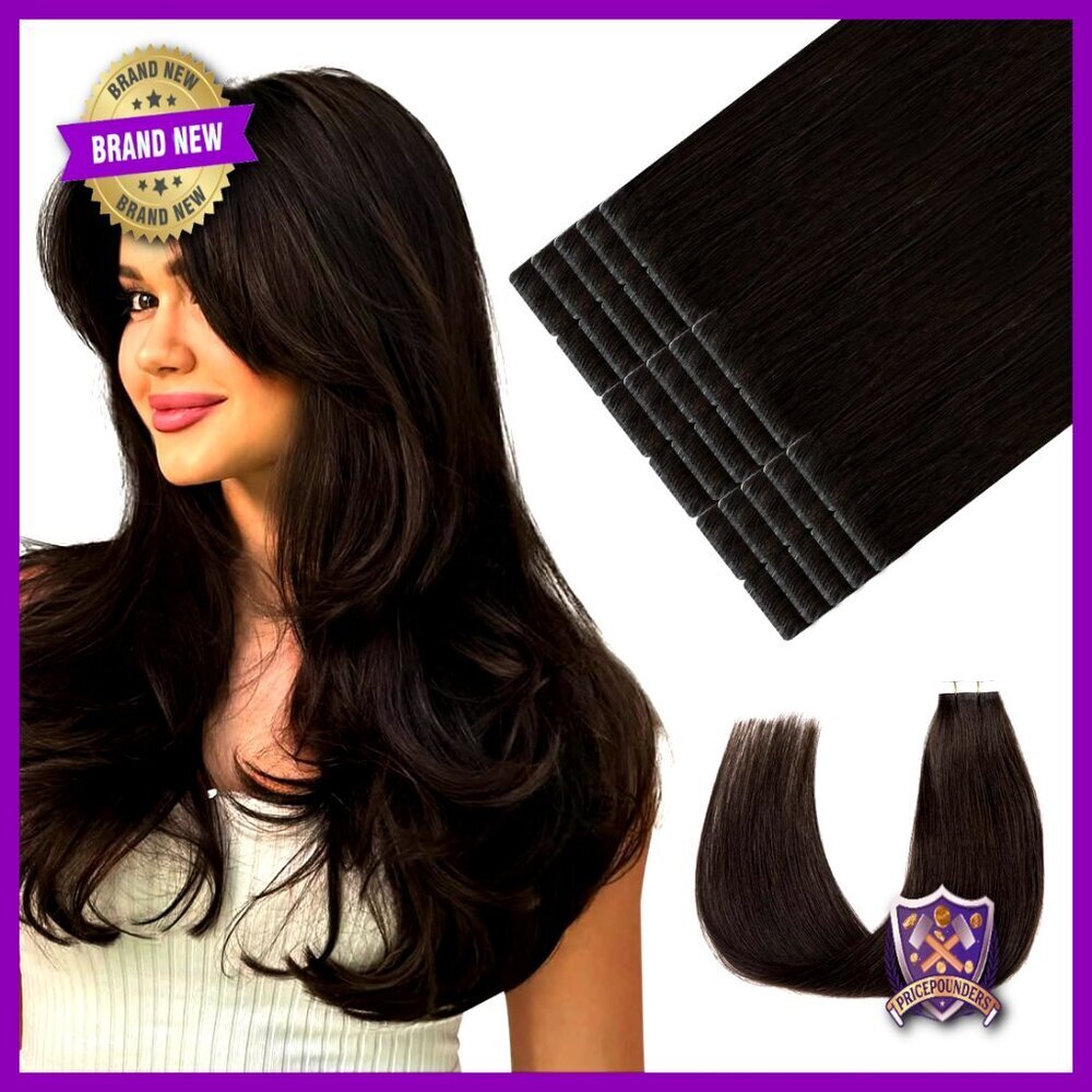 Human Hair Tape-In Extensions Seamless Invisi Edge Straight Remy Hair